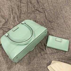 Kate Spade Robbins egg blue purse and BN